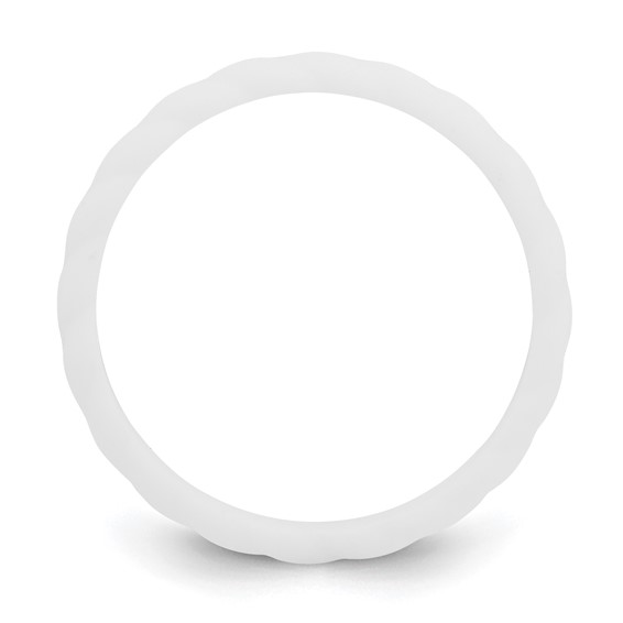 Silicone White 3mm Braided Band