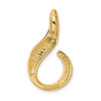 14K Yellow Gold Polished Slide Fits Up to 6mm Regular Fancy Reversible Omega view 3