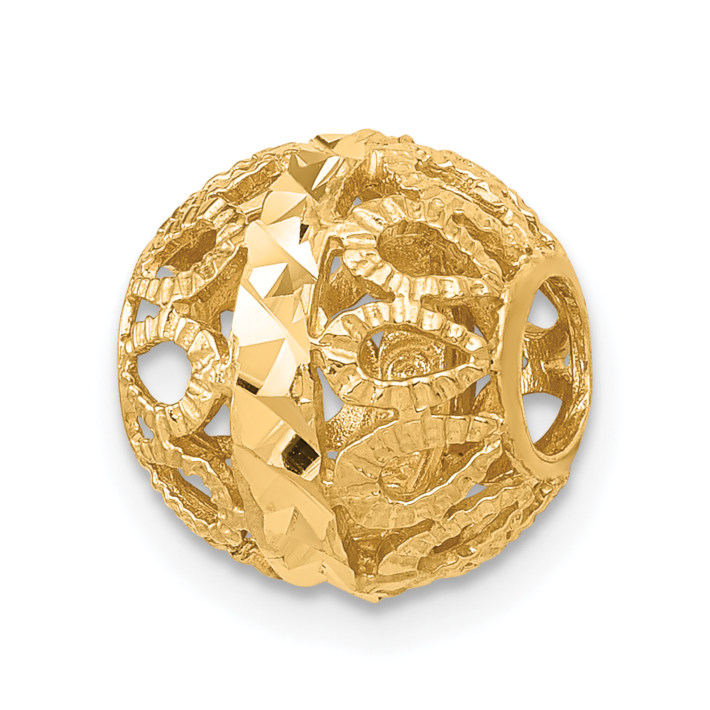 14k Diamond-cut Gold Ball Chain Slide (SL135)