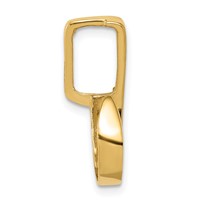 14K Yellow Gold Polished Slide Fits Up to 6mm Regular 8mm Fancy Or Reversible Omega view 2