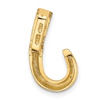 14K Yellow Gold Polished Slide Fits Up to 6mm Regular 8mm Fancy Or Reversible Omega view 3