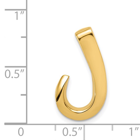 14k Polished Slide Fits up to 6mm Regular/8mm Fancy or Reversible Omega