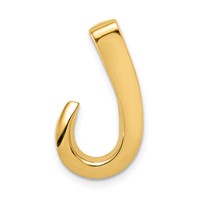 14K Yellow Gold Polished Slide Fits Up to 6mm Regular 8mm Fancy Or Reversible Omega view 1