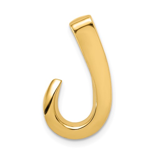 14K Yellow Gold Polished Slide Fits Up to 6mm Regular 8mm Fancy Or Reversible Omega