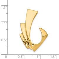 14K Yellow Gold Polished Slide Fits Up to 8mm Regular Fancy Reversible Omega view 4