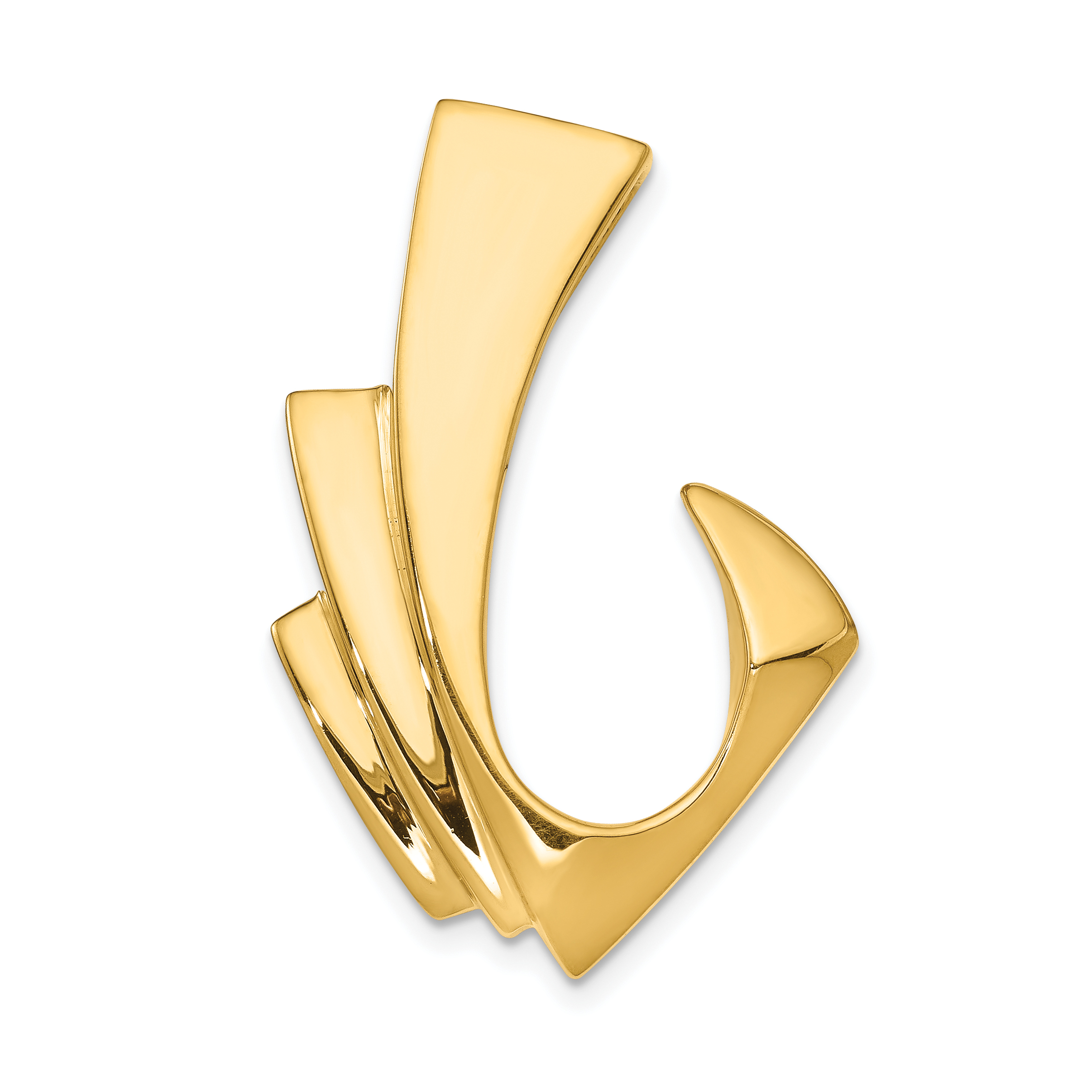 14k Polished Slide Fits up to 8mm Regular/Fancy/Reversible Omega (SL21)