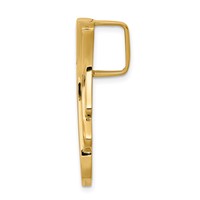 14K Yellow Gold Polished Slide Fits Up to 6mm Regular 8mm Fancy Or Reversible Omega view 2