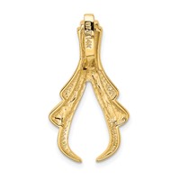 14K Yellow Gold Polished Slide Fits Up to 6mm Regular 8mm Fancy Or Reversible Omega view 3