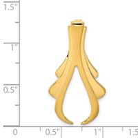 14K Yellow Gold Polished Slide Fits Up to 6mm Regular 8mm Fancy Or Reversible Omega view 4