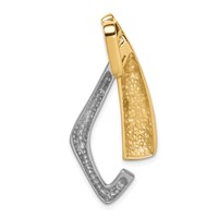 14K Two-tone Polished Slide Fits Up to 6mm Regular 8mm Fancy Or Reversible Omega view 4