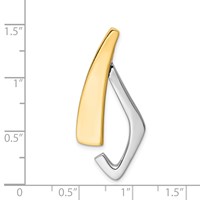 14K Two-tone Polished Slide Fits Up to 6mm Regular 8mm Fancy Or Reversible Omega view 3