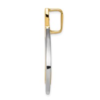14K Two-tone Polished Slide Fits Up to 6mm Regular 8mm Fancy Or Reversible Omega view 2
