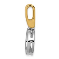 14K Two-tone Circle Slide Fits Up to 3mm Regular 6mm Fancy Or Reversible Omega view 2