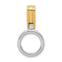 14K Two-tone Circle Slide Fits Up to 3mm Regular 6mm Fancy Or Reversible Omega view 1