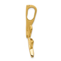 14K Yellow Gold Polished Slide Fits Up to 6mm Regular 8mm Fancy Or Reversible Omega view 2
