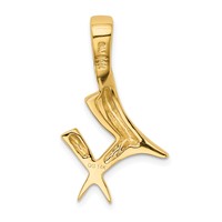 14K Yellow Gold Polished Slide Fits Up to 6mm Regular 8mm Fancy Or Reversible Omega view 3