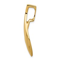 14K Yellow Gold Polished Slide Fits Up to 6mm Regular Fancy Reversible Omega view 2