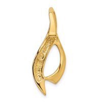 14K Yellow Gold Polished Slide Fits Up to 6mm Regular Fancy Reversible Omega view 3