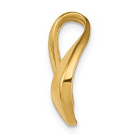 14K Yellow Gold Polished Slide Fits Up to 6mm Regular 8mm Fancy Or Reversible Omega view 2
