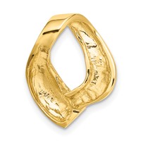 14K Yellow Gold Polished Slide Fits Up to 6mm Regular 8mm Fancy Or Reversible Omega view 3