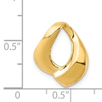 14K Yellow Gold Polished Slide Fits Up to 6mm Regular 8mm Fancy Or Reversible Omega view 4