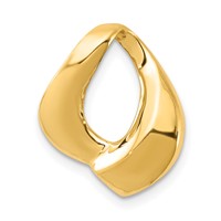 14K Yellow Gold Polished Slide Fits Up to 6mm Regular 8mm Fancy Or Reversible Omega view 1