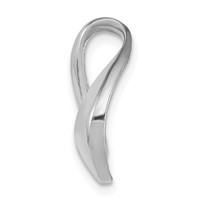 14K White Gold Polished Slide Fits Up to 6mm Regular 8mm Fancy Or Reversible Omega view 2