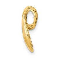 14K Polished Slide Fits Up to 2mm Regular 4mm Fancy Or Reversible Omega view 2