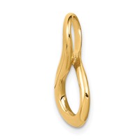 14K Yellow Gold Polished Slide Fits Up to 3mm Regular 6mm Fancy Or Reversible Omega view 2