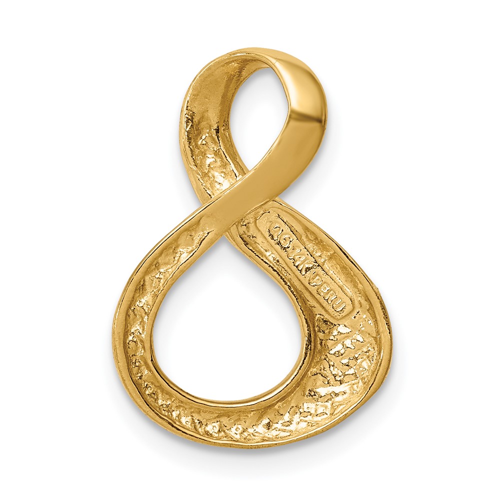 14k Polished Slide Fits up to 3mm Regular/6mm Fancy or Reversible Omega (SL292)
