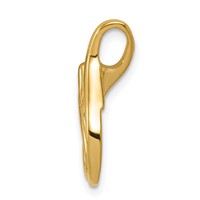 14K Yellow Gold Polished Slide Fits Up to 2mm Regular 4mm Fancy Or Reversible Omega view 2