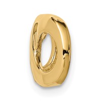 14K Yellow Gold Polished Infinity Slide Fits Up to 2mm Regular 3mm Fancy Or Reversible Omega view 2