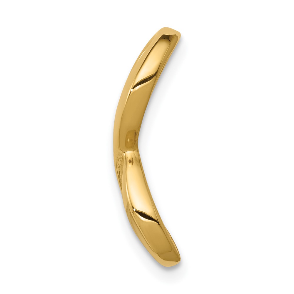 14k Polished Infinity Slide Fits up to 2mm Regular/3mm Fancy or Reversible Omega (SL295)