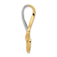 14K Two-Tone Slide Fits Up to 10mm Regular Fancy Reversible Omega view 2