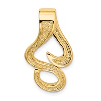 14K Yellow Gold Polished Slide Fits Up to 10mm Regular Fancy Reversible Omega view 3