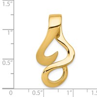 14K Yellow Gold Polished Slide Fits Up to 10mm Regular Fancy Reversible Omega view 4