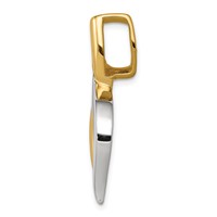 14K Two-Tone Slide Fits Up to 6mm Regular Fancy Reversible Omega view 2
