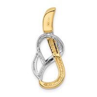 14K Polished Slide Fits Up to 4mm Regular 6mm Fancy Or Reversible Omega view 3