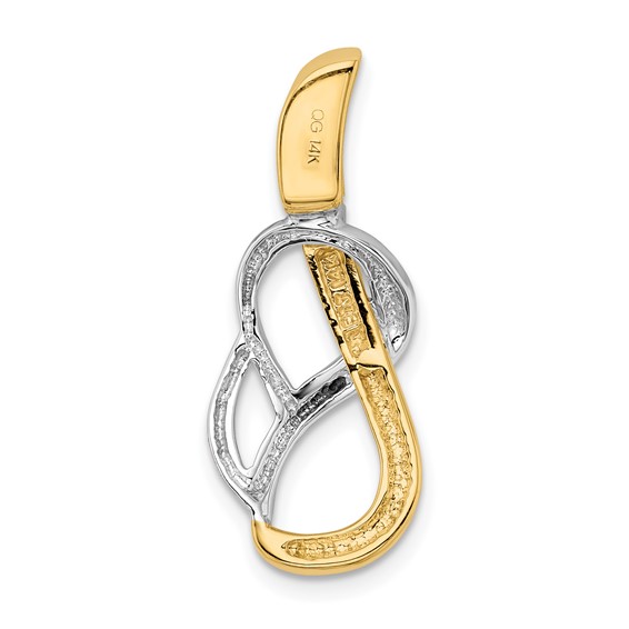 14k Polished Slide Fits up to 4mm Regular/6mm Fancy or Reversible Omega