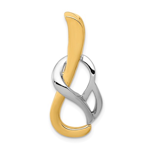 14K Polished Slide Fits Up to 4mm Regular 6mm Fancy Or Reversible Omega