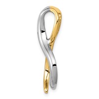 14K Polished Slide Fits Up to 4mm Regular 6mm Fancy Or Reversible Omega view 2