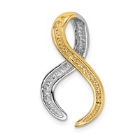 14K Polished Slide Fits Up to 4mm Regular 6mm Fancy Or Reversible Omega view 3
