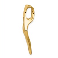 14K Yellow Gold Polished Slide Fits Up to 6mm Regular 8mm Fancy Or Reversible Omega view 2
