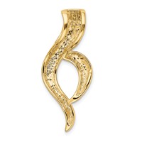 14K Yellow Gold Polished Slide Fits Up to 6mm Regular 8mm Fancy Or Reversible Omega view 3