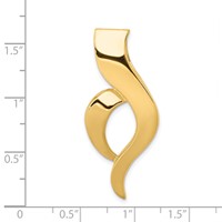 14K Yellow Gold Polished Slide Fits Up to 6mm Regular 8mm Fancy Or Reversible Omega view 4