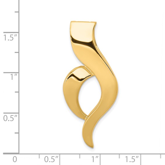 Gold Polished Slide Pendant