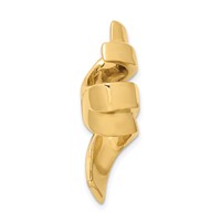 14K Yellow Gold Polished Spiral Slide Fits Up to 8mm Regular 10mm Fancy Or Reversible Omega view 2