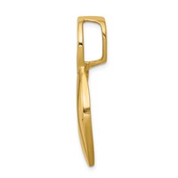 14K Yellow Gold Polished Slide Fits Up to 6mm Regular 8mm Fancy Or Reversible Omega view 2