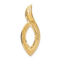 14K Yellow Gold Polished Slide Fits Up to 6mm Regular 8mm Fancy Or Reversible Omega view 3