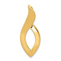 14K Yellow Gold Polished Slide Fits Up to 6mm Regular 8mm Fancy Or Reversible Omega view 1